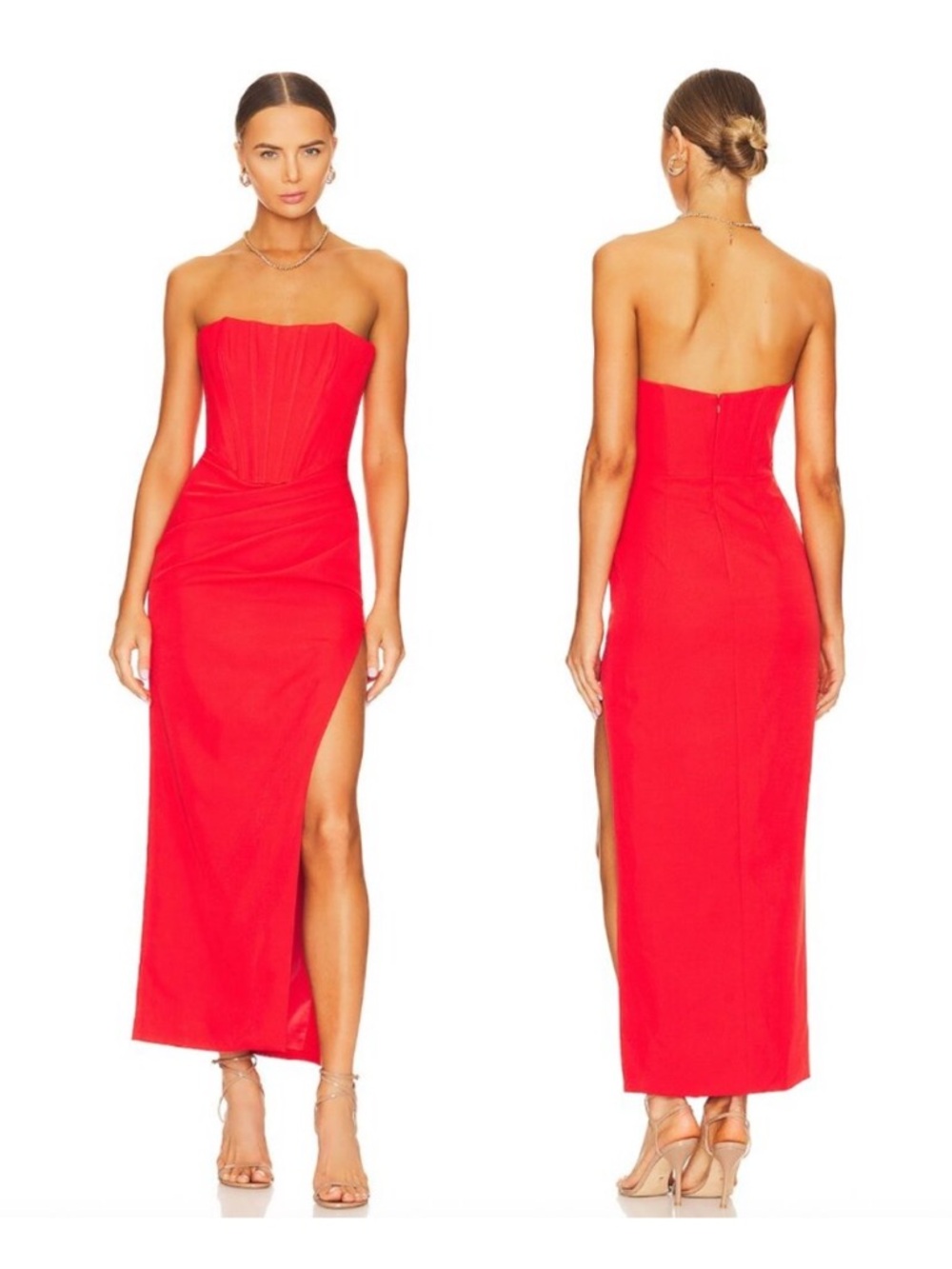 NEW Bardot Saira Midi Dress in Orange Sorbet